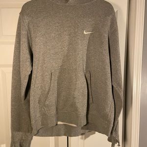 Grey Vintage Nike Distressed Hoodie Medium